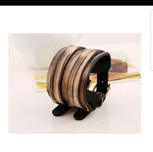 Distressed Leather Cuff Bracelet- NWOT